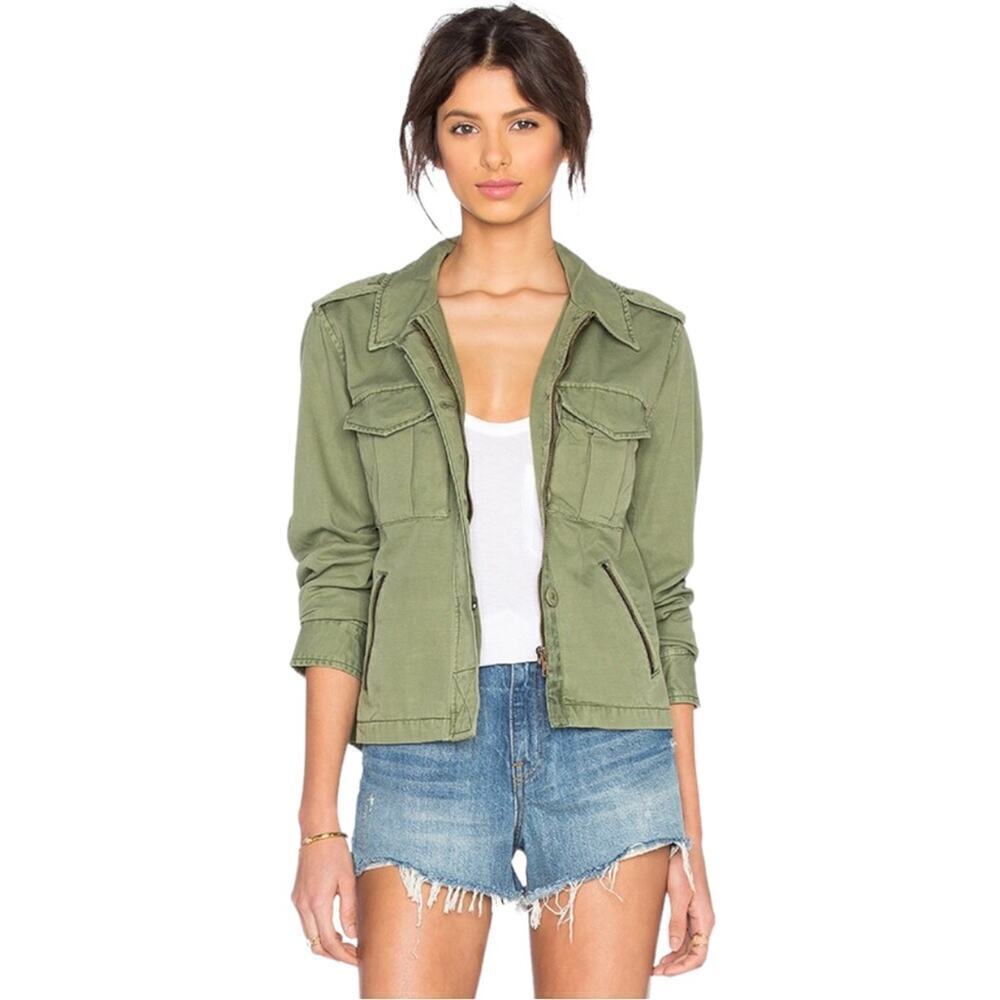 Sanctuary Utility Habitat Military Green Denim Jacket in Cactus 100% Cotton XS